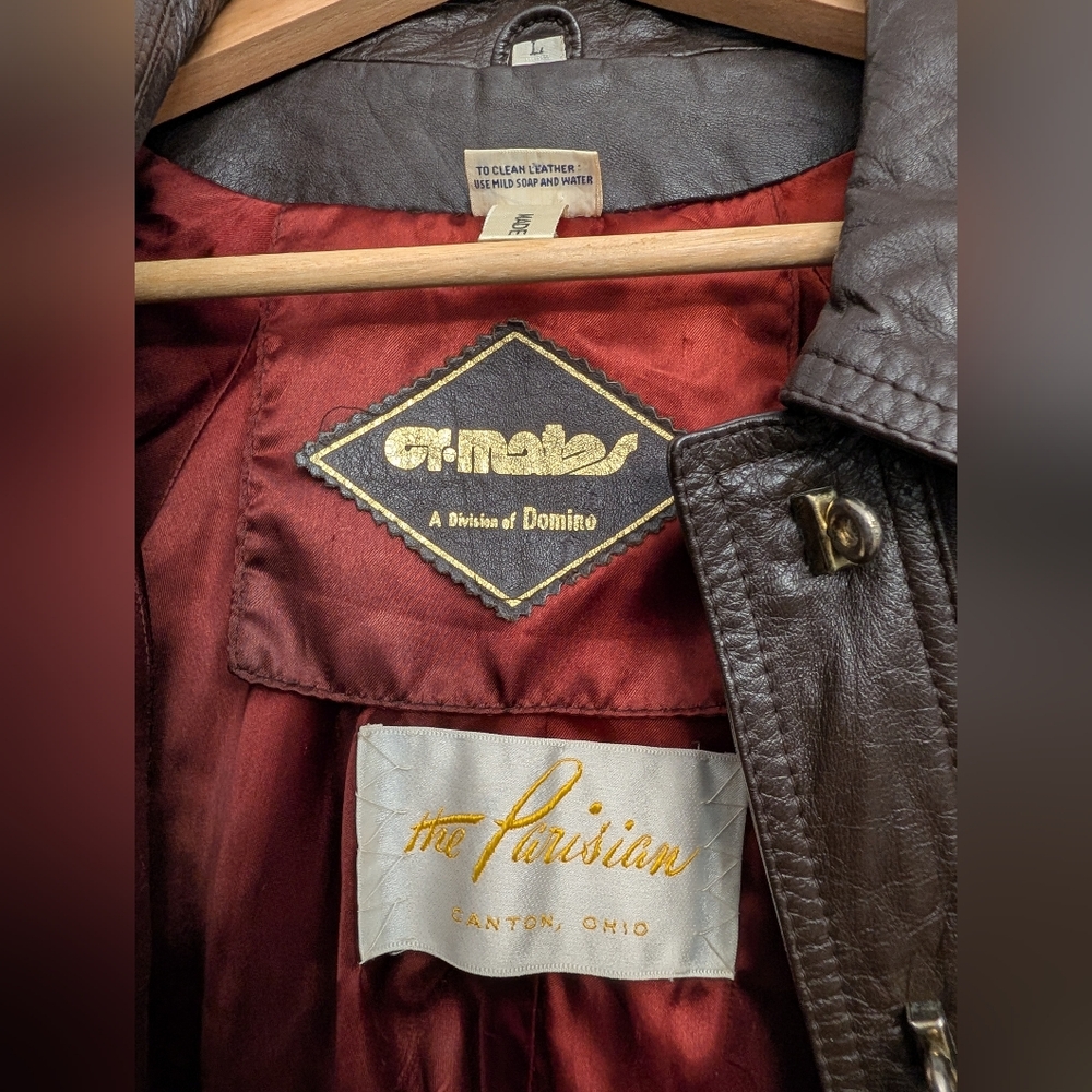 Chocolate Brown Leather Caplet - Picture 2 of 6